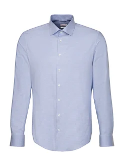 Seidensticker Herren Business Hemd - Regular Fit in blau