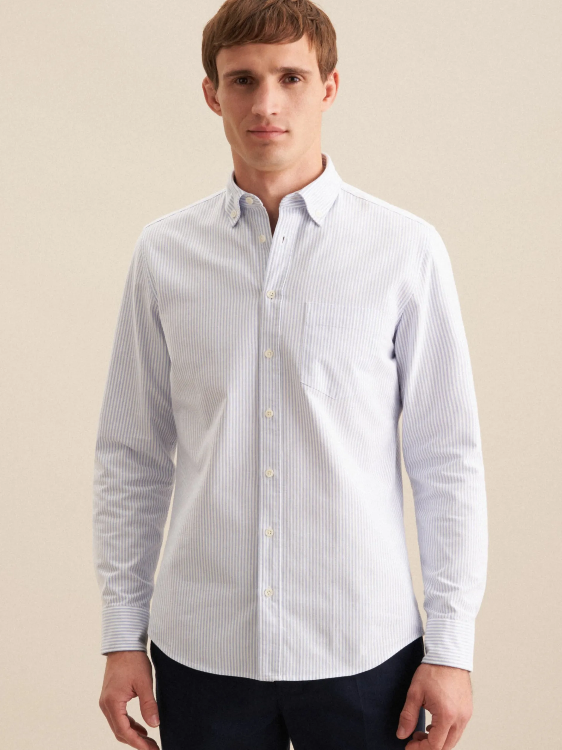 Seidensticker Herren Casual Hemd - Slim Fit in blau