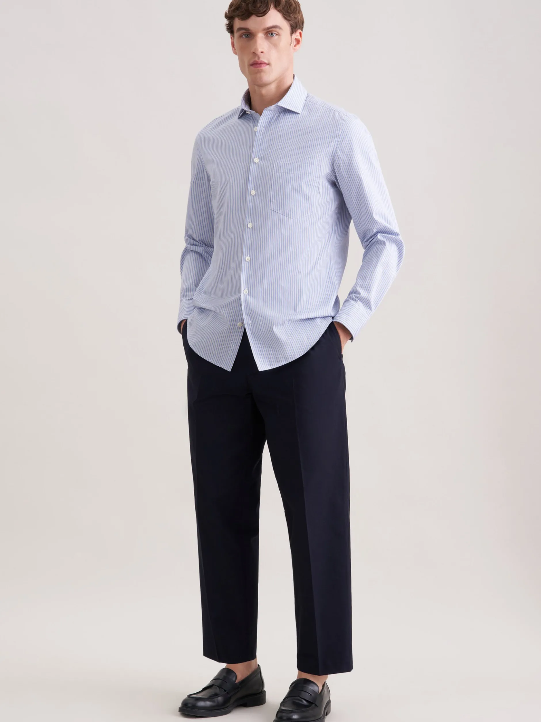 Seidensticker Herren Casual Hemd - Slim Fit in hellblau