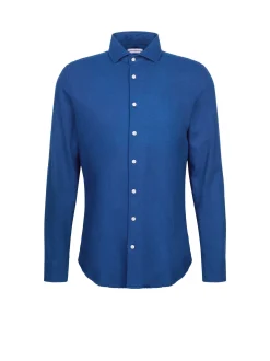 Seidensticker Herren Flanellhemd - Slim Fit in blau