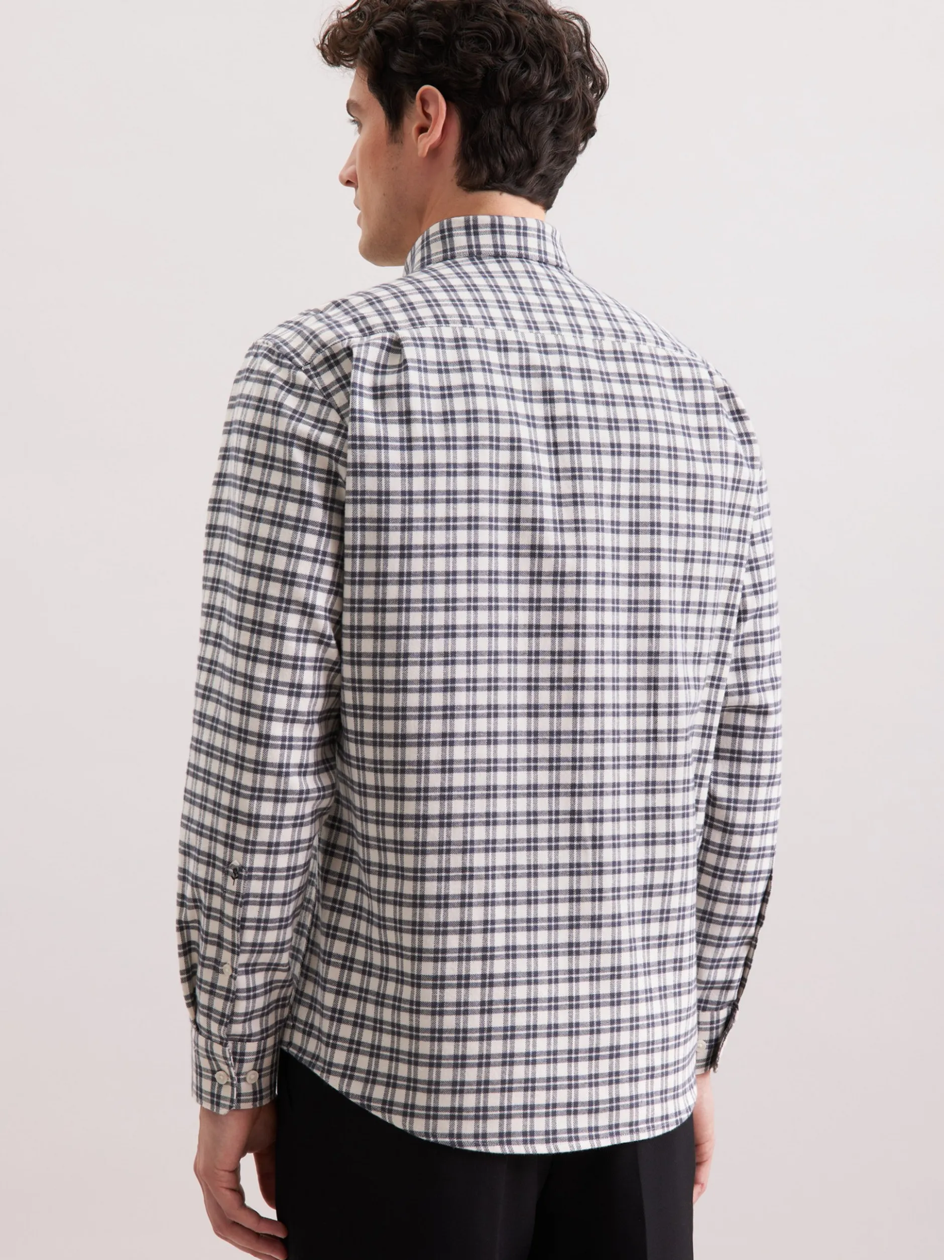 Seidensticker Herren Flanellhemd - Regular Fit in grün