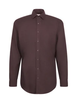 Seidensticker Herren Flanellhemd - Regular Fit in braun