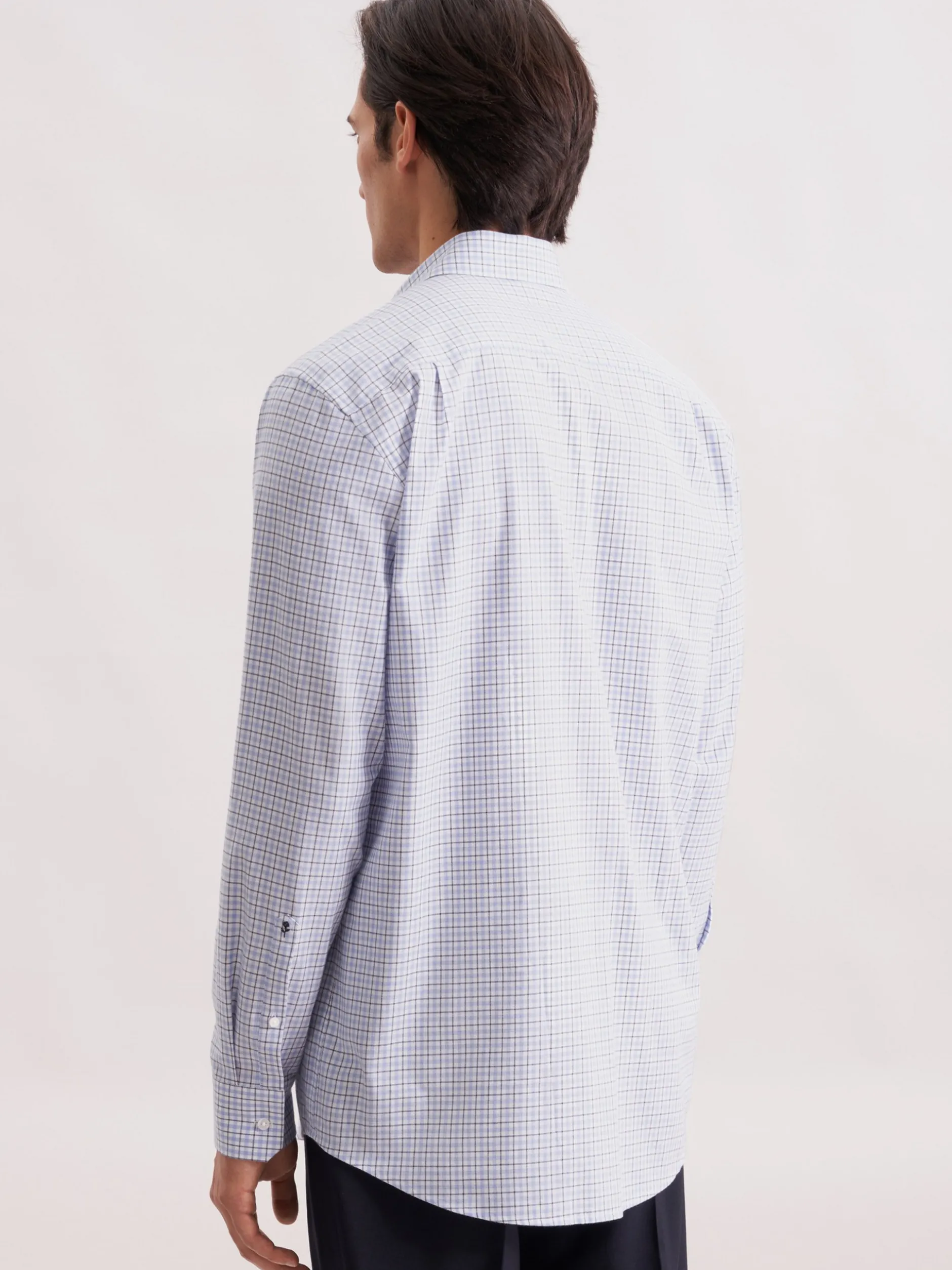 Seidensticker Herren Flanellhemd - Regular Fit in hellblau