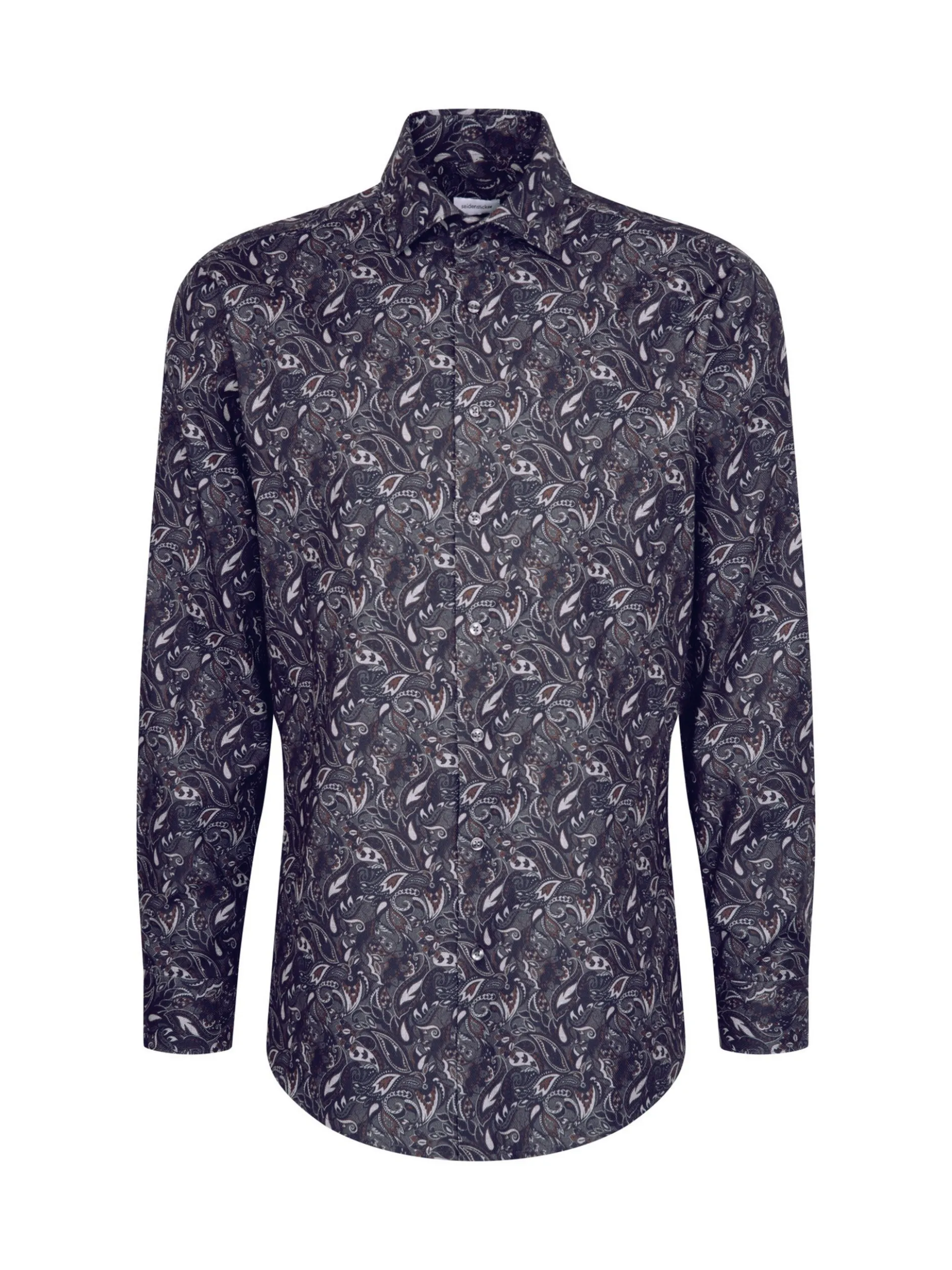 Seidensticker Herren Flanellhemd - Regular Fit in grau