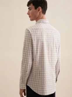 Seidensticker Herren Flanellhemd - Slim Fit in beige