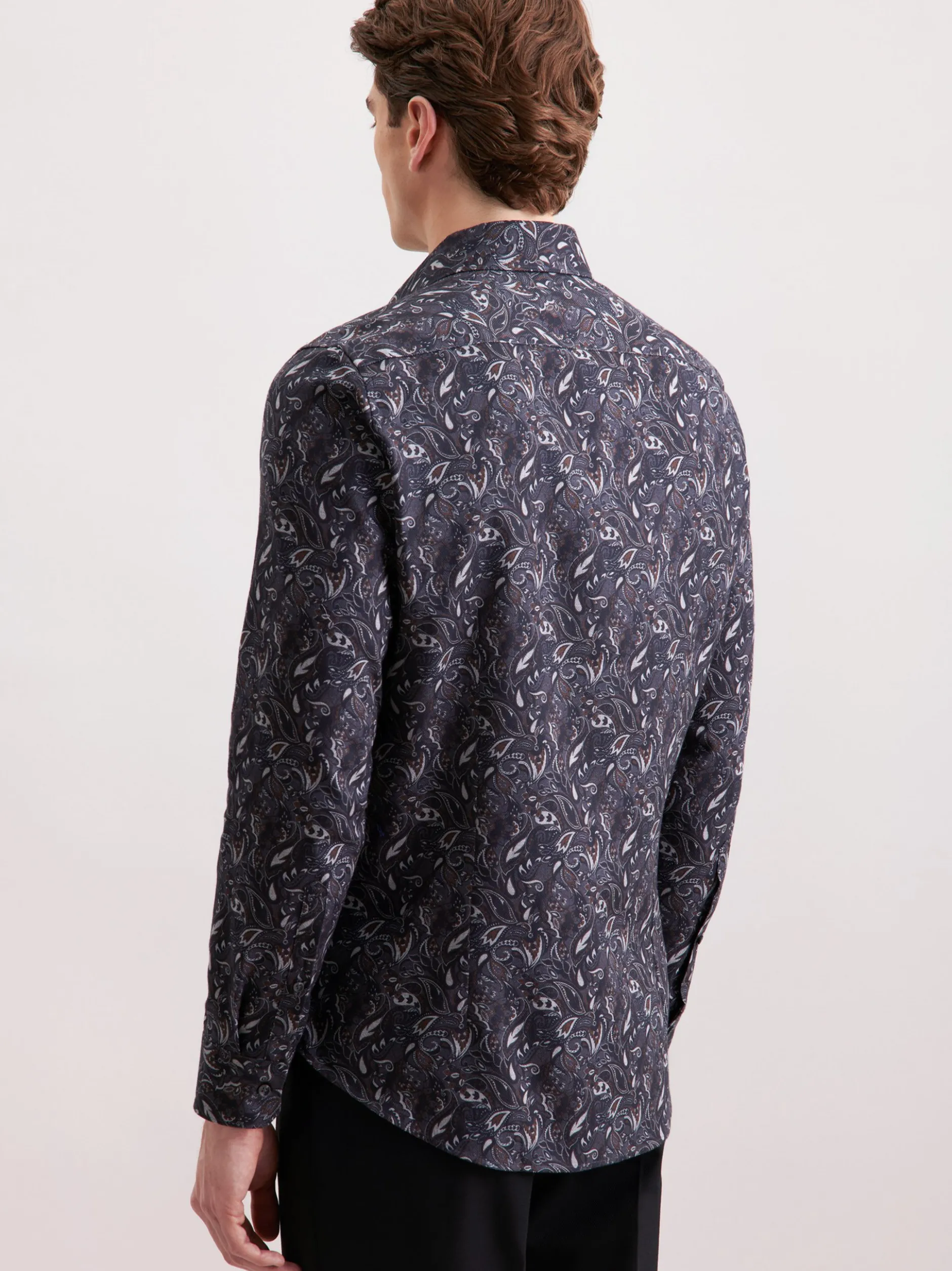 Seidensticker Herren Flanellhemd - Slim Fit in grau