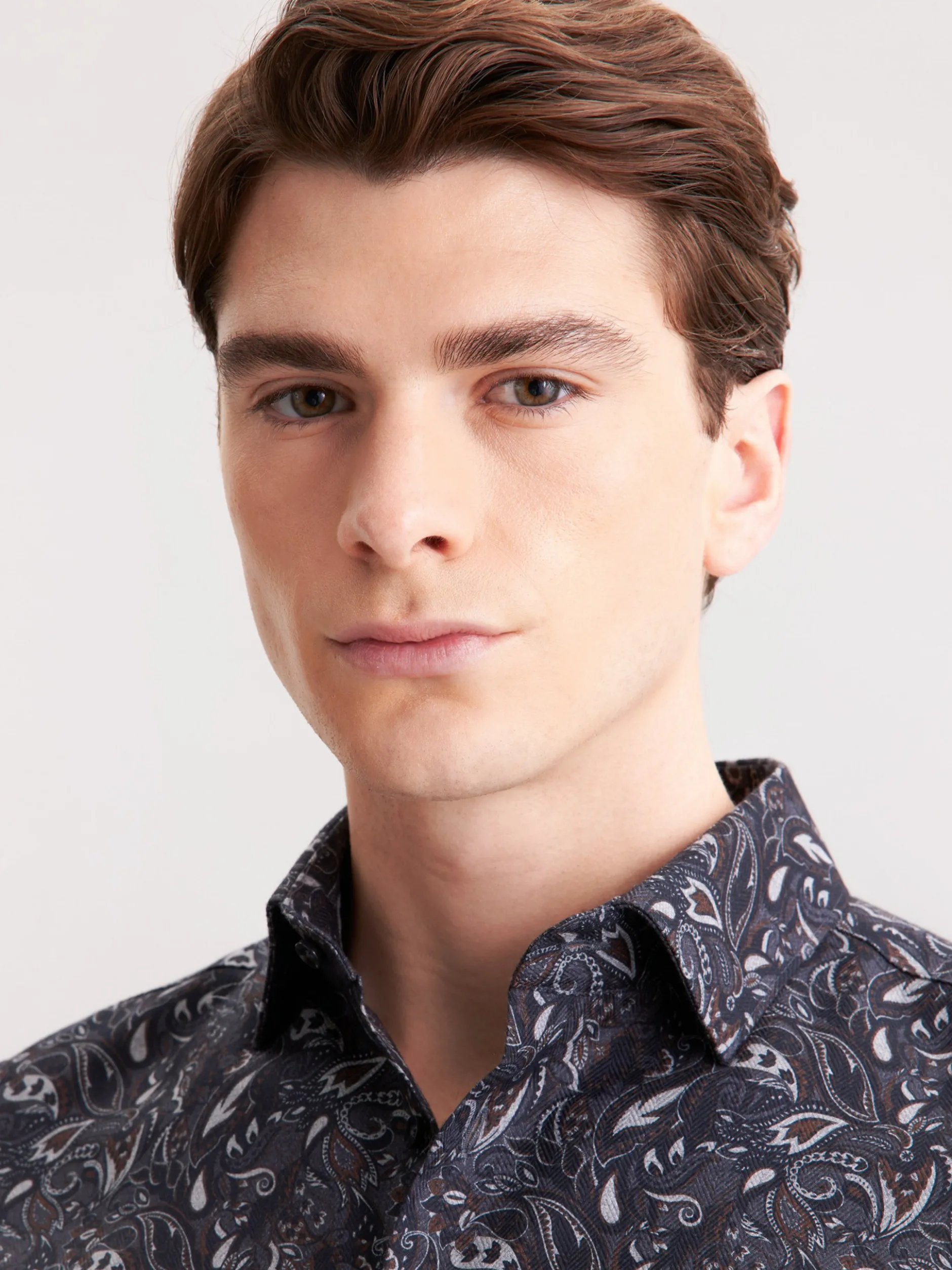 Seidensticker Herren Flanellhemd - Slim Fit in grau
