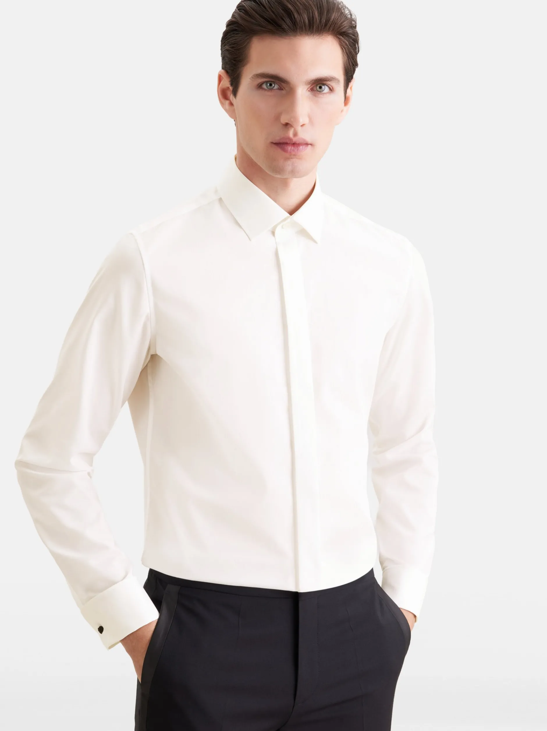 Seidensticker Herren Gala - Shaped Fit in ecru