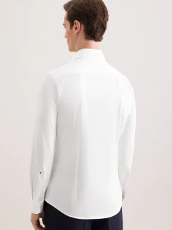 Seidensticker Herren Jerseyhemd - Shaped Fit in weiß