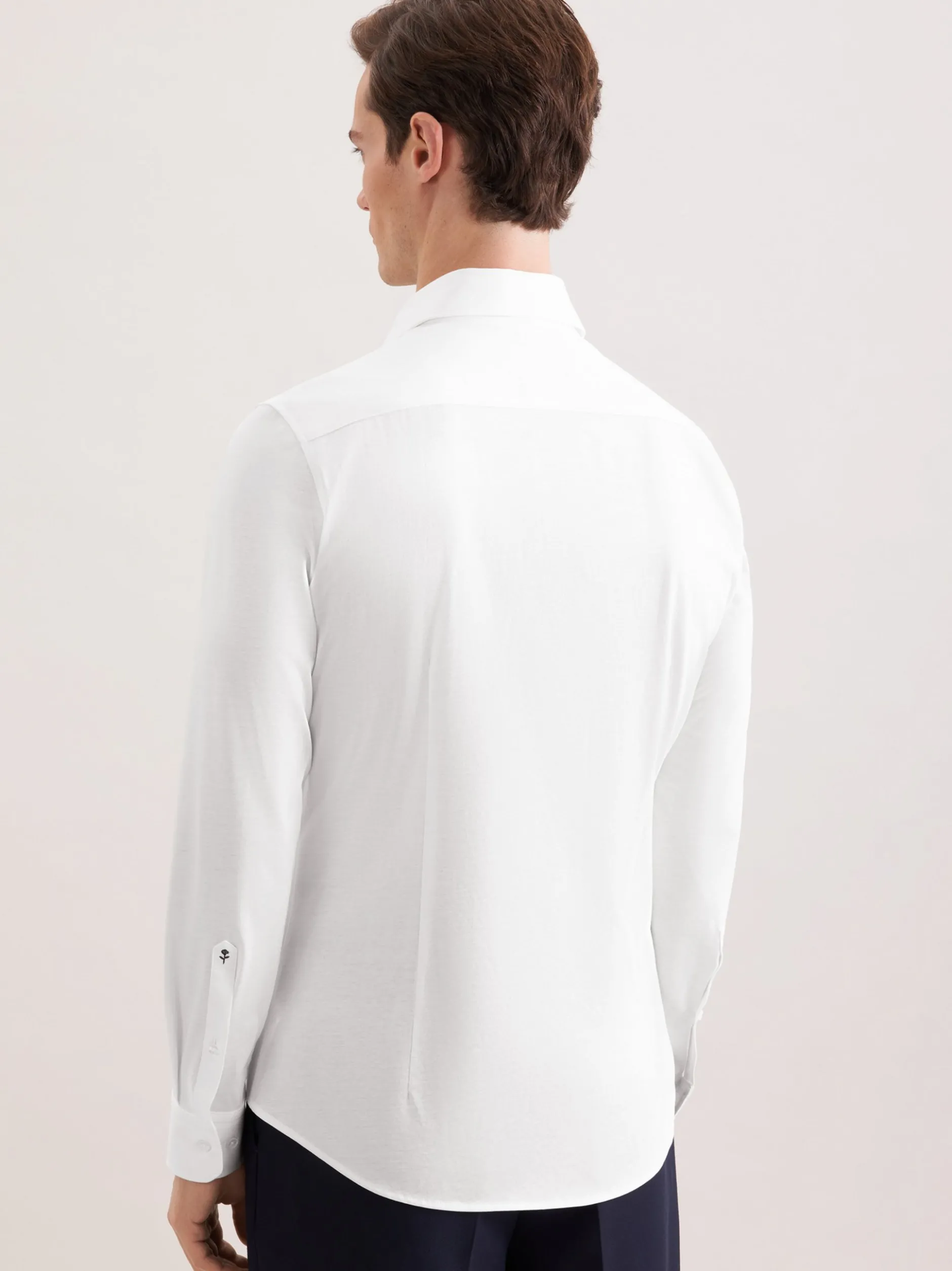 Seidensticker Herren Jerseyhemd - Shaped Fit in weiß