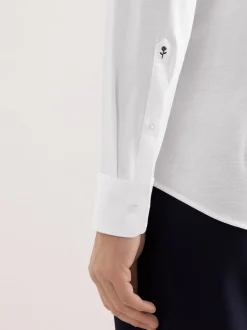 Seidensticker Herren Jerseyhemd - Shaped Fit in weiß