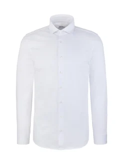 Seidensticker Herren Jerseyhemd - Shaped Fit in weiß