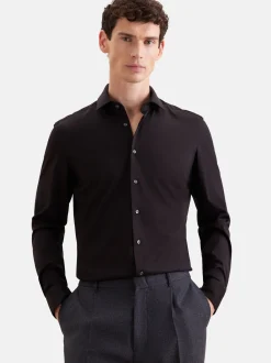 Seidensticker Herren Jerseyhemd - Shaped Fit in schwarz