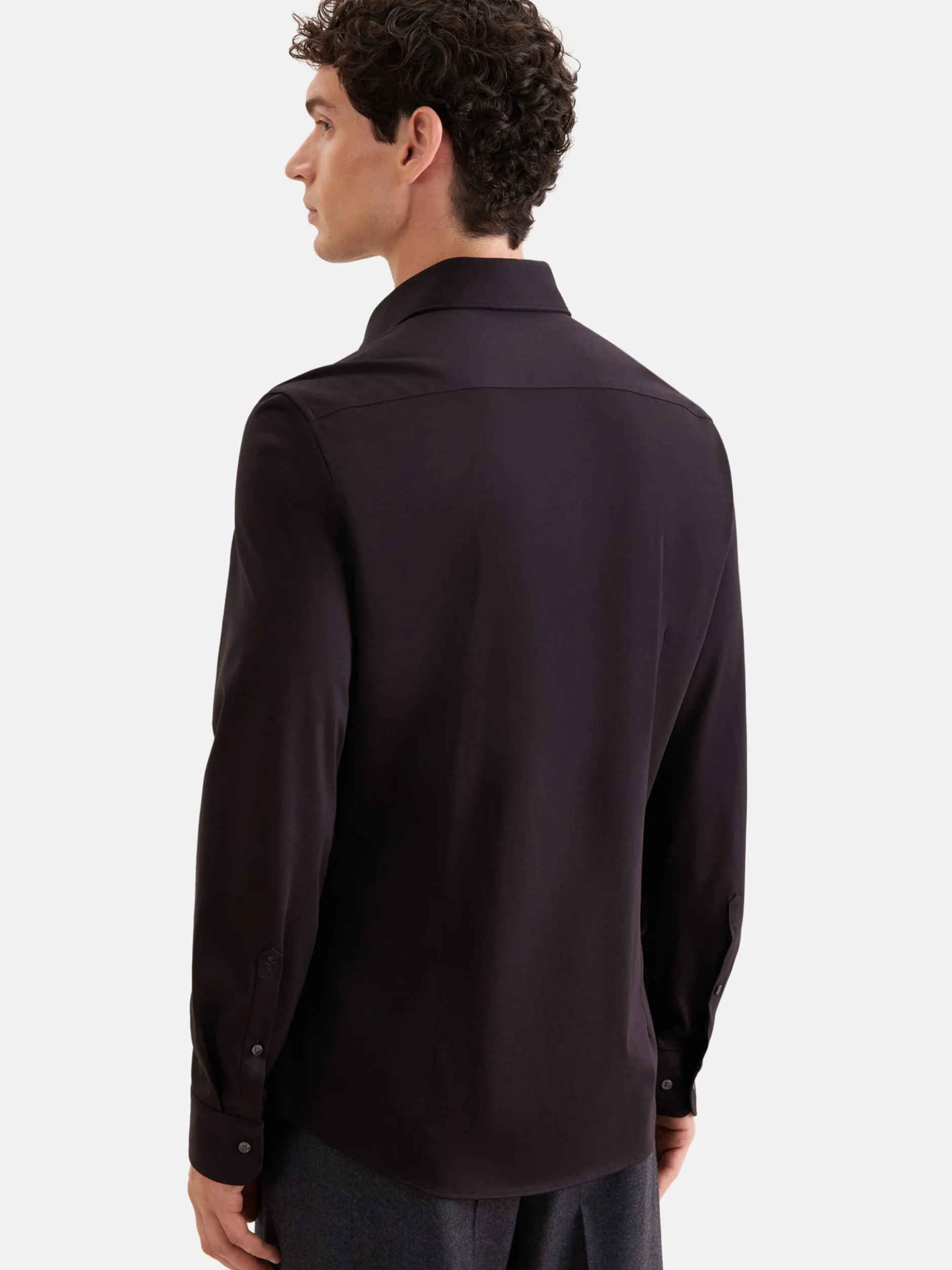 Seidensticker Herren Jerseyhemd - Shaped Fit in schwarz
