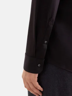 Seidensticker Herren Jerseyhemd - Shaped Fit in schwarz