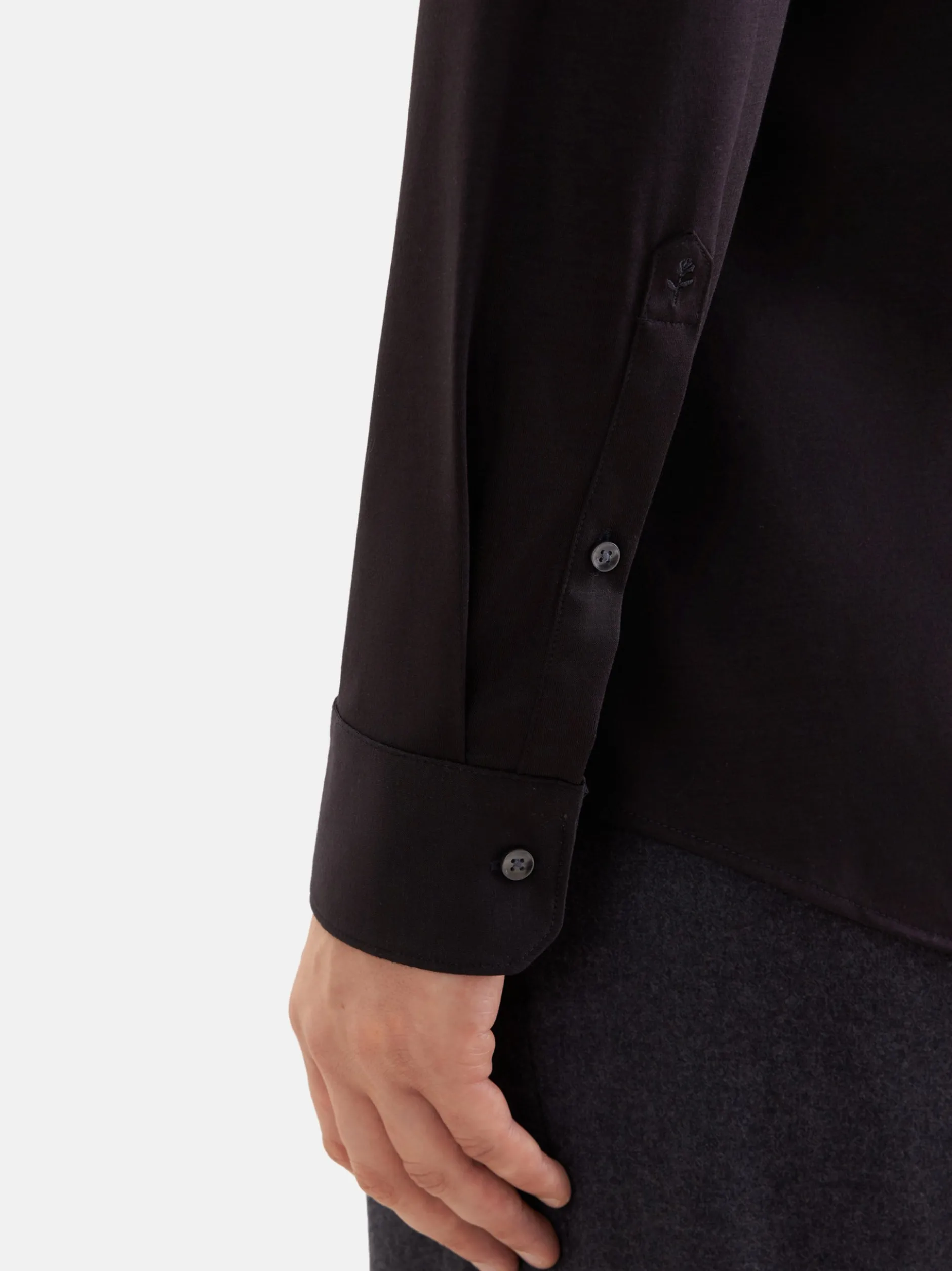 Seidensticker Herren Jerseyhemd - Shaped Fit in schwarz