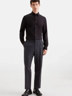 Seidensticker Herren Jerseyhemd - Shaped Fit in schwarz