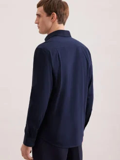 Seidensticker Herren Jerseyhemd - Regular Fit in blau