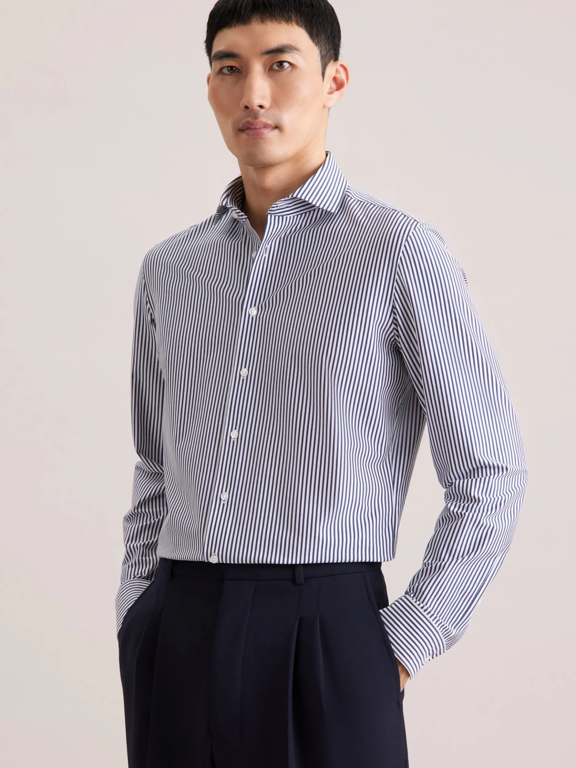 Seidensticker Herren Jerseyhemd - Shaped Fit in grau