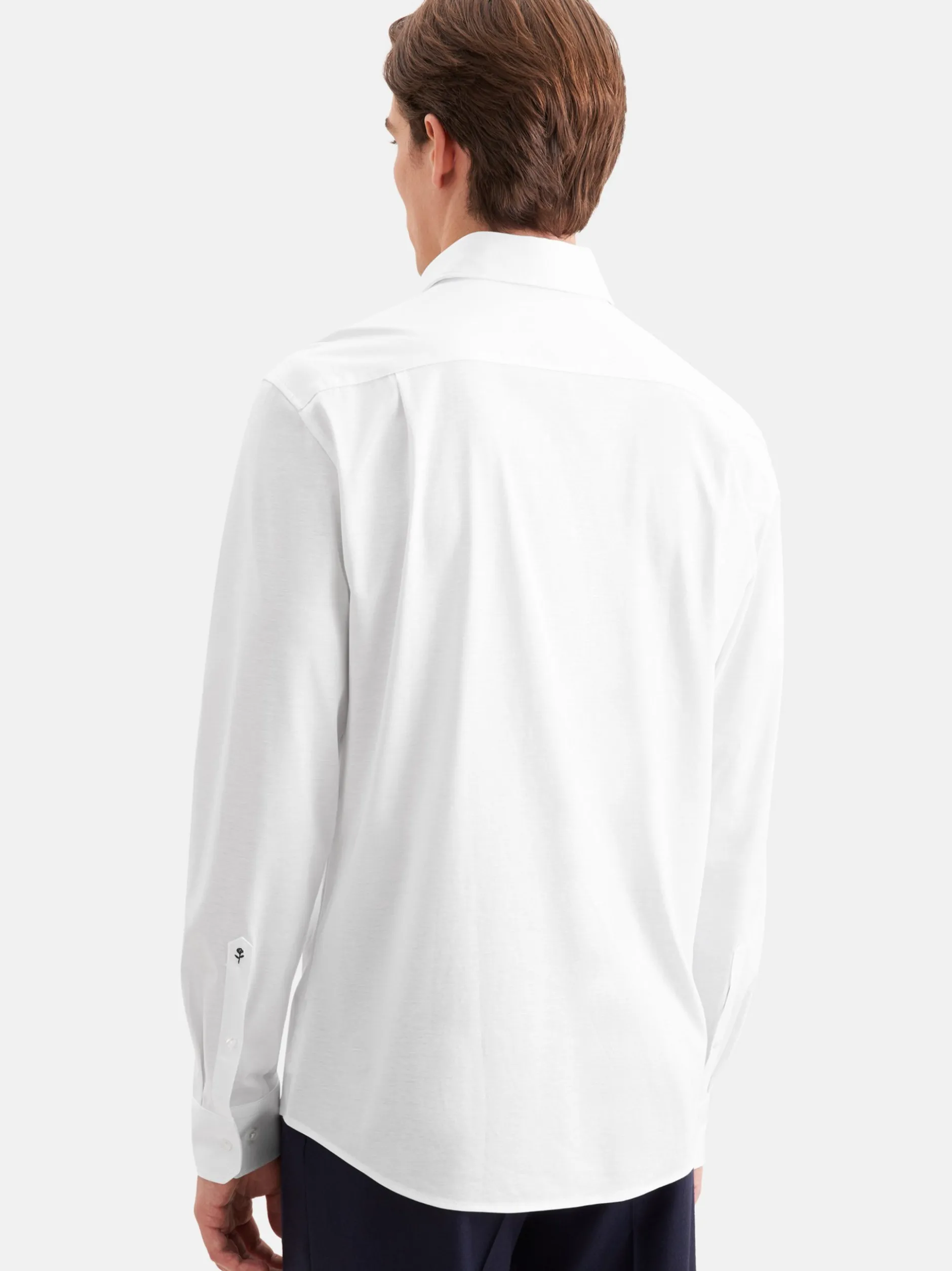 Seidensticker Herren Jerseyhemd - Regular Fit in weiß
