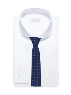 Seidensticker Herren Krawatte - Breit (7cm) Fit in blau rot