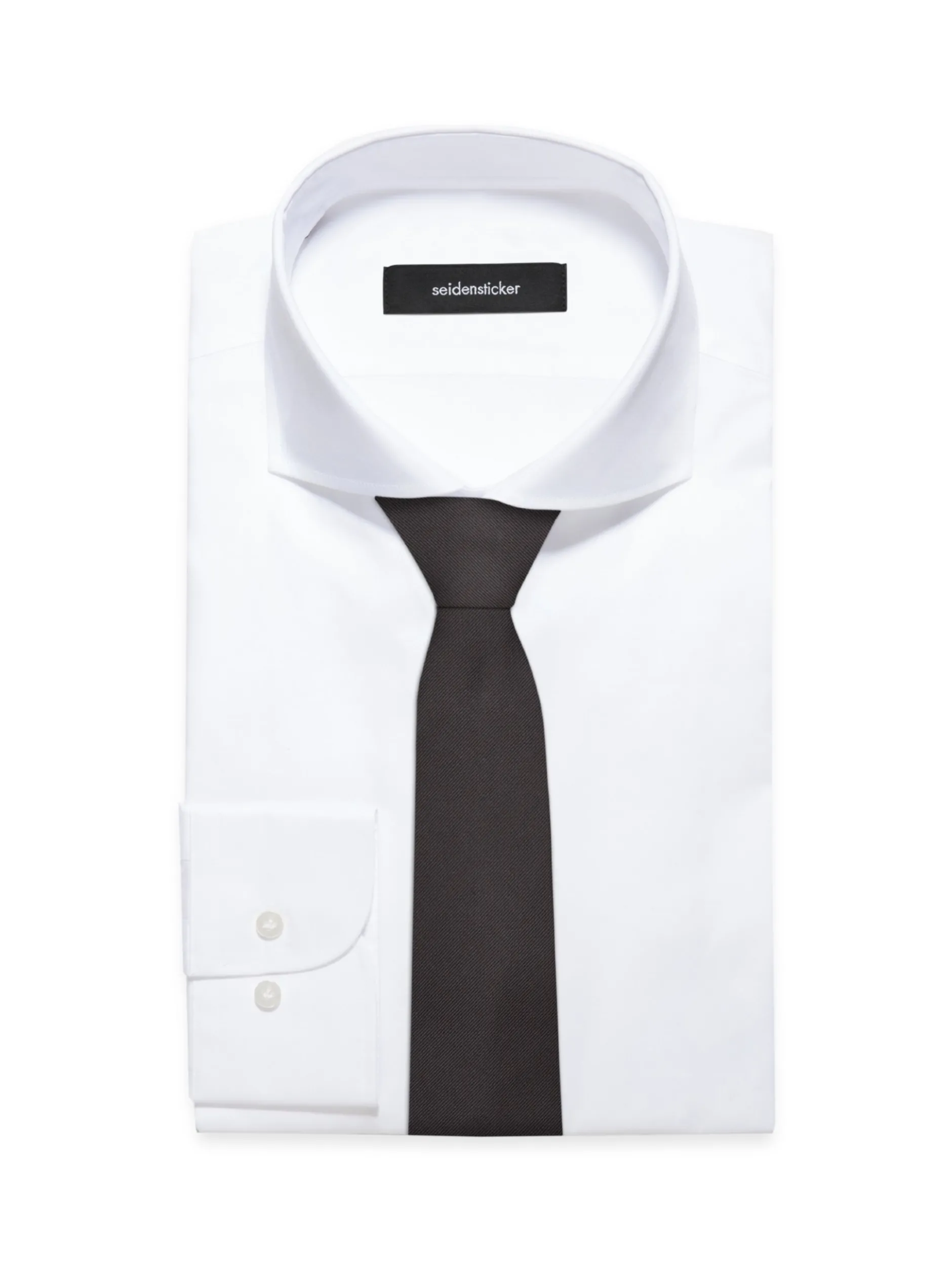 Seidensticker Herren Krawatte - Breit (7cm) Fit in anthrazit