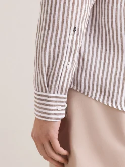 Seidensticker Herren Leinenhemd - Regular Fit in oliv