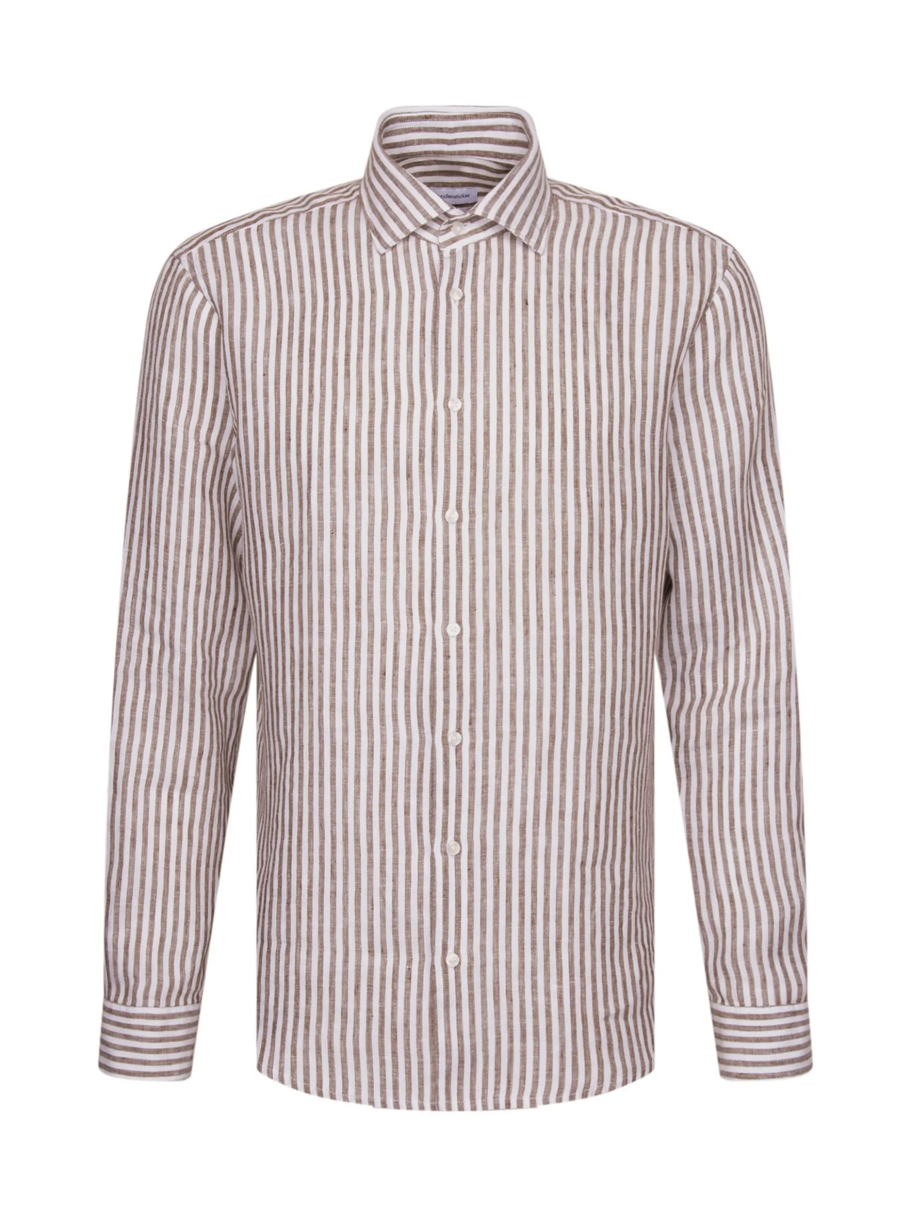 Seidensticker Herren Leinenhemd - Regular Fit in oliv