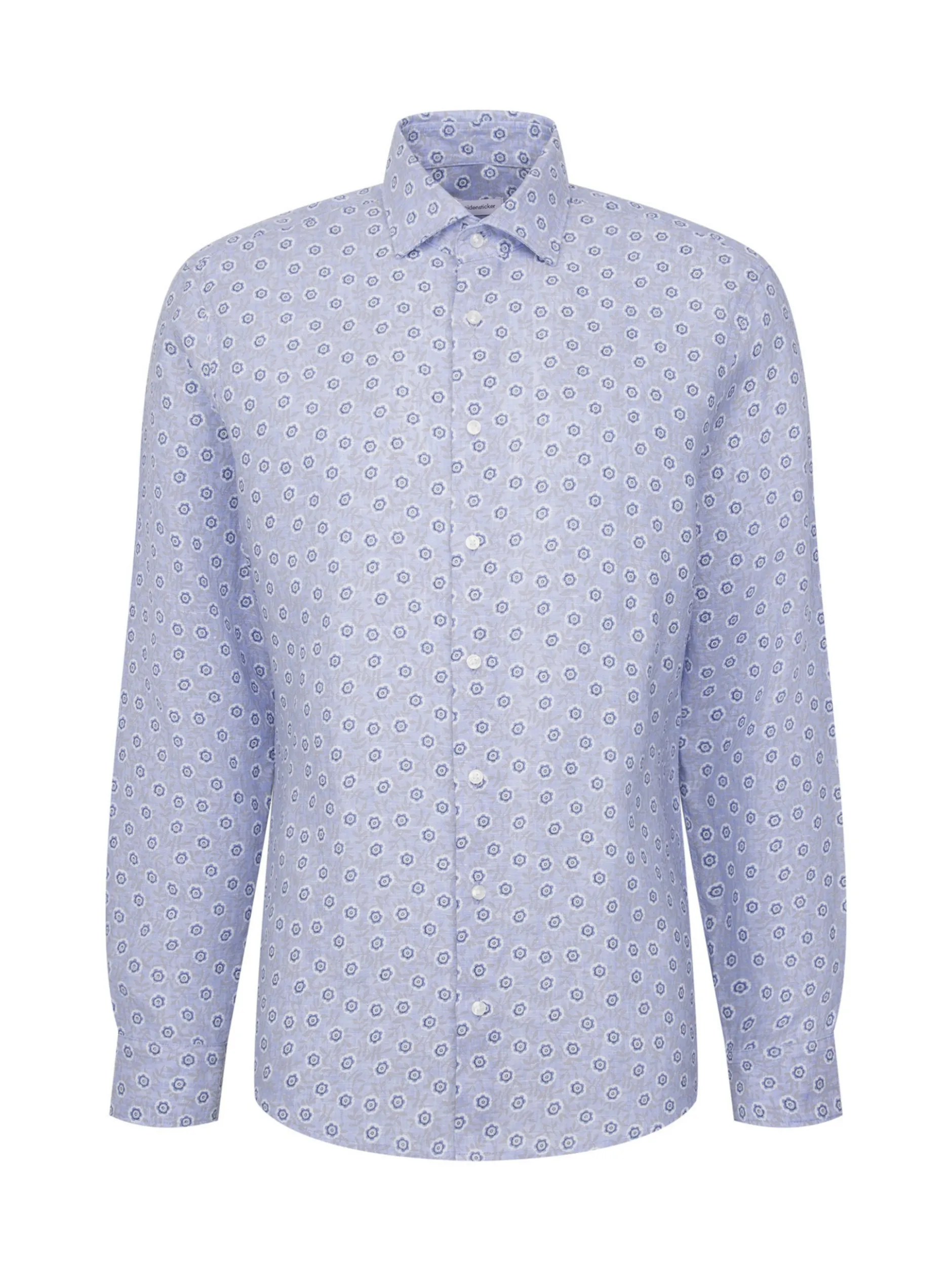 Seidensticker Herren Leinenhemd - Regular Fit in blau