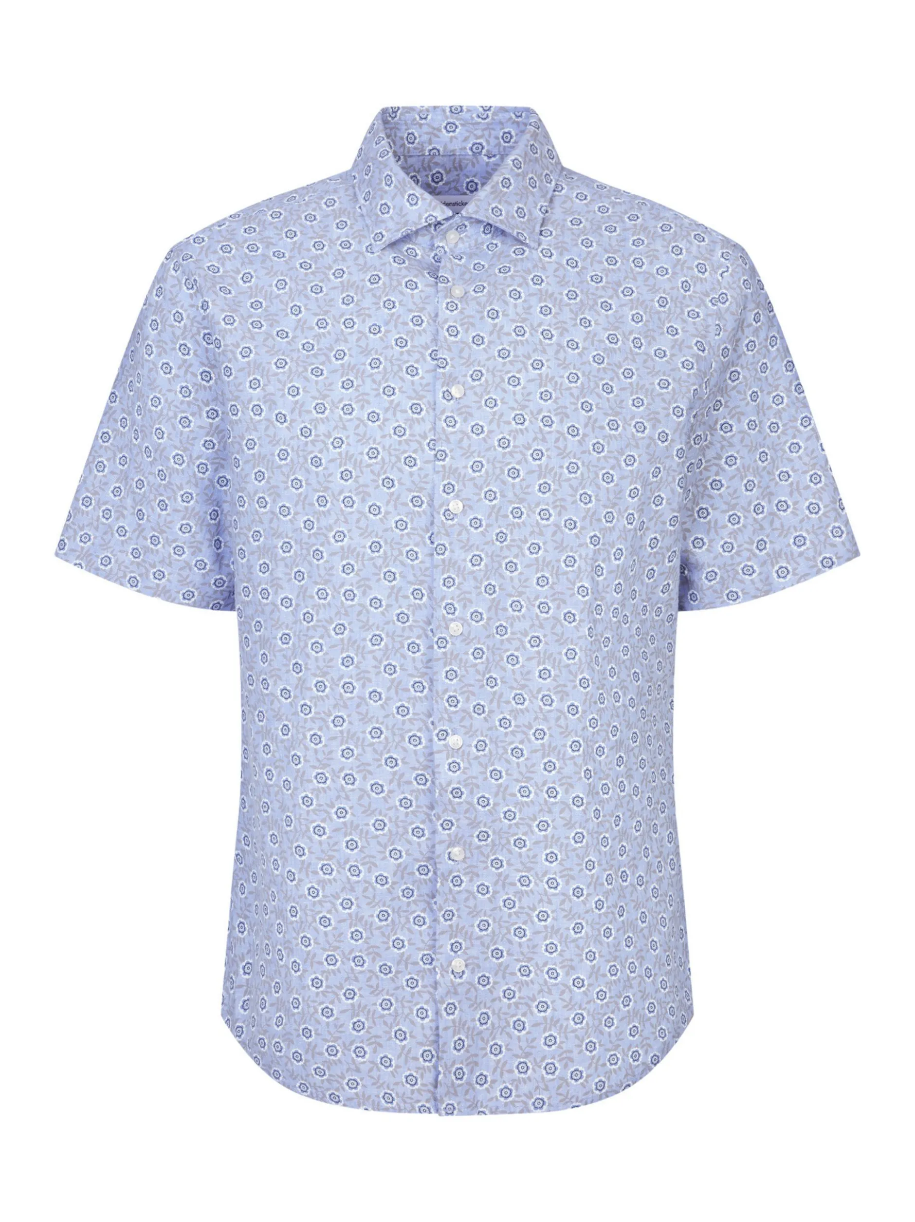 Seidensticker Herren Leinenhemd - Shaped Fit in blau