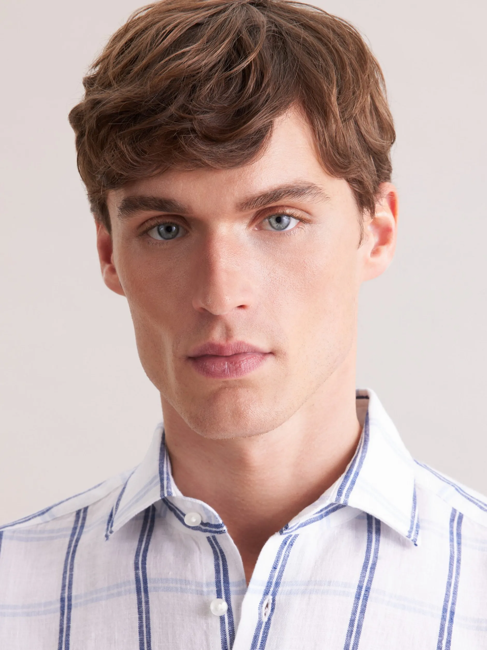 Seidensticker Herren Leinenhemd - Regular Fit in blau