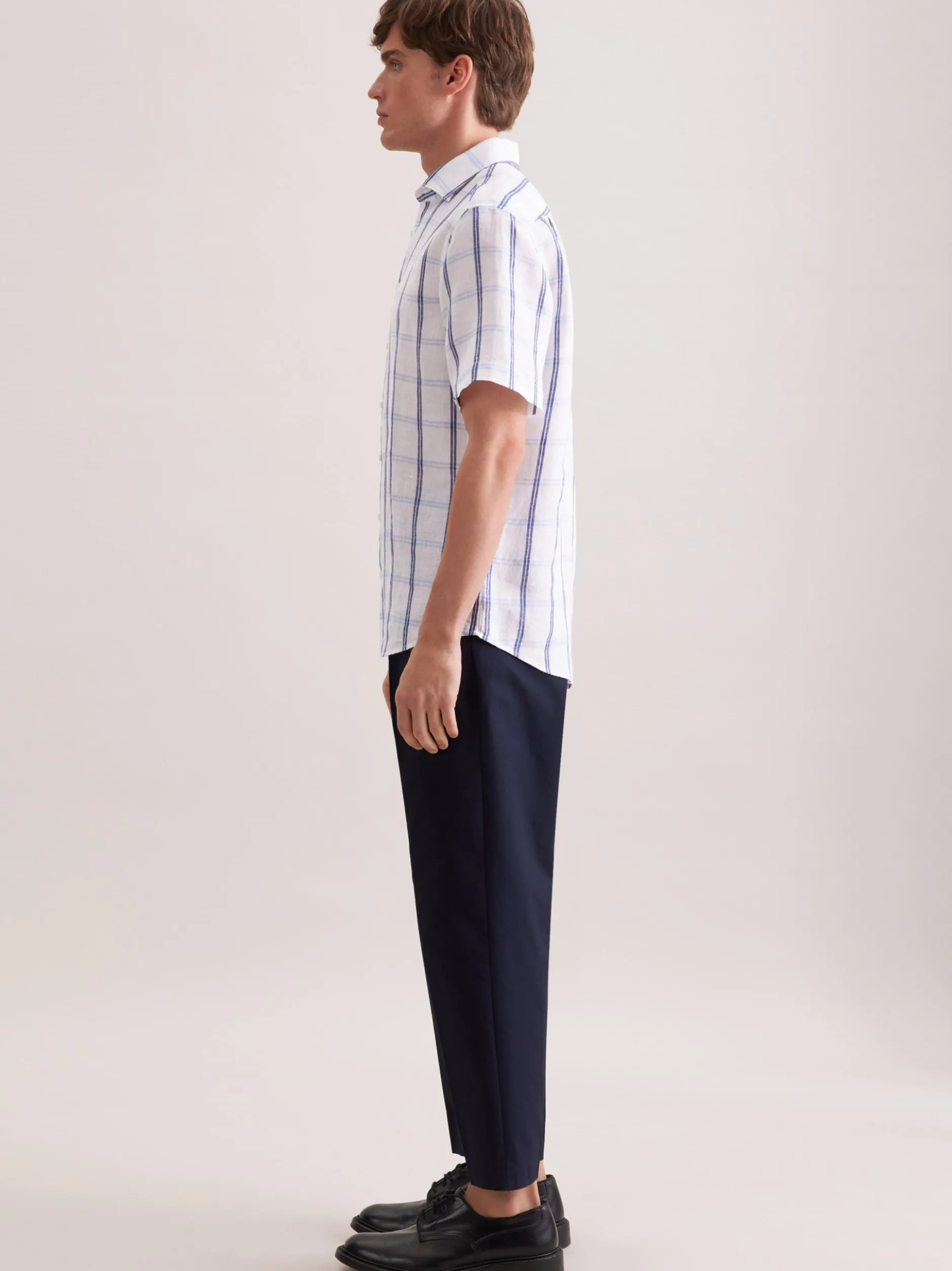 Seidensticker Herren Leinenhemd - Regular Fit in blau