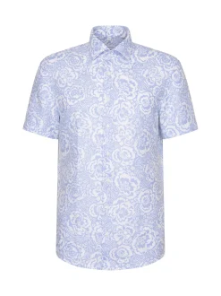 Seidensticker Herren Leinenhemd - Slim Fit in hellblau