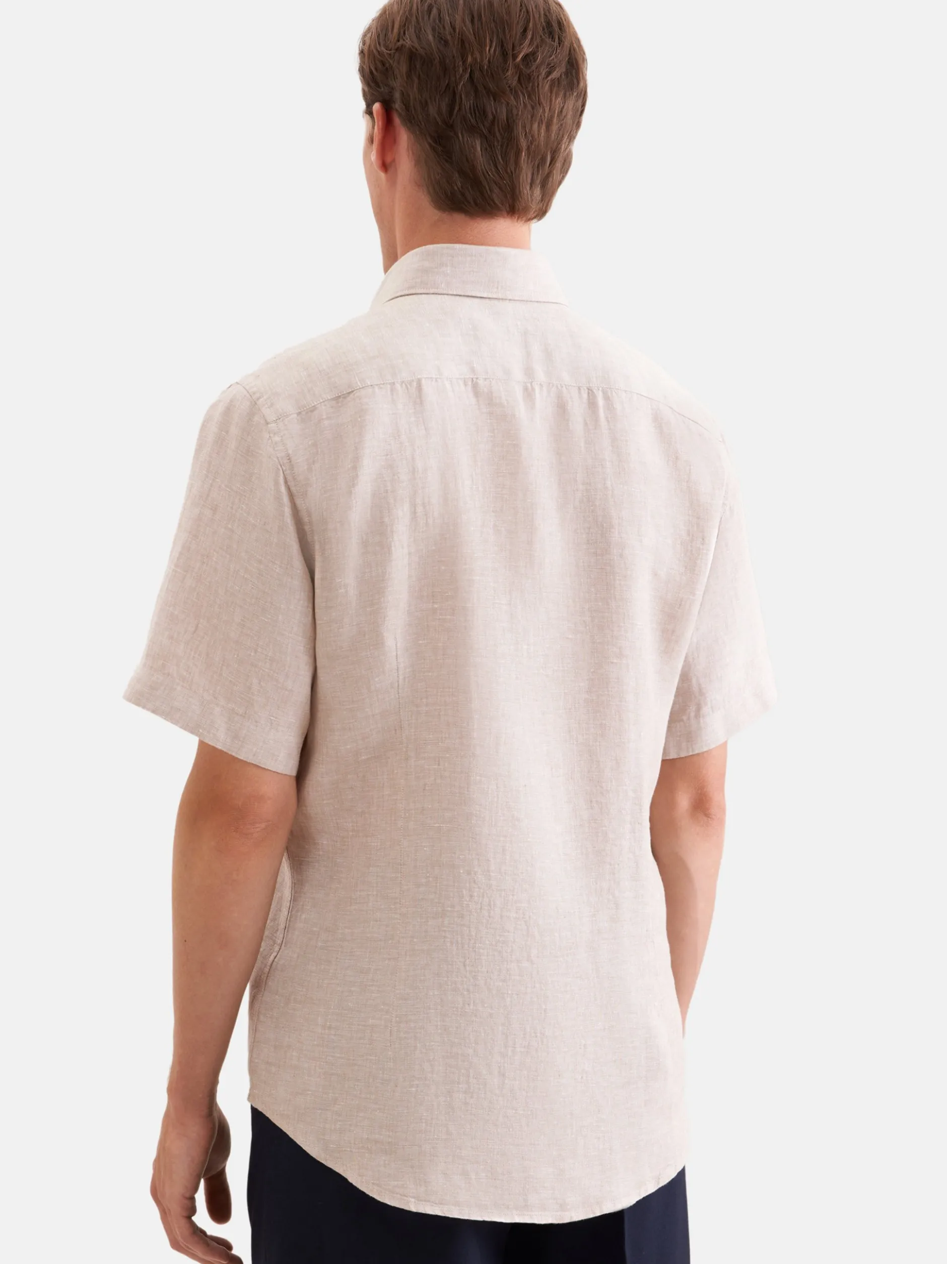 Seidensticker Herren Leinenhemd - Shaped Fit in beige