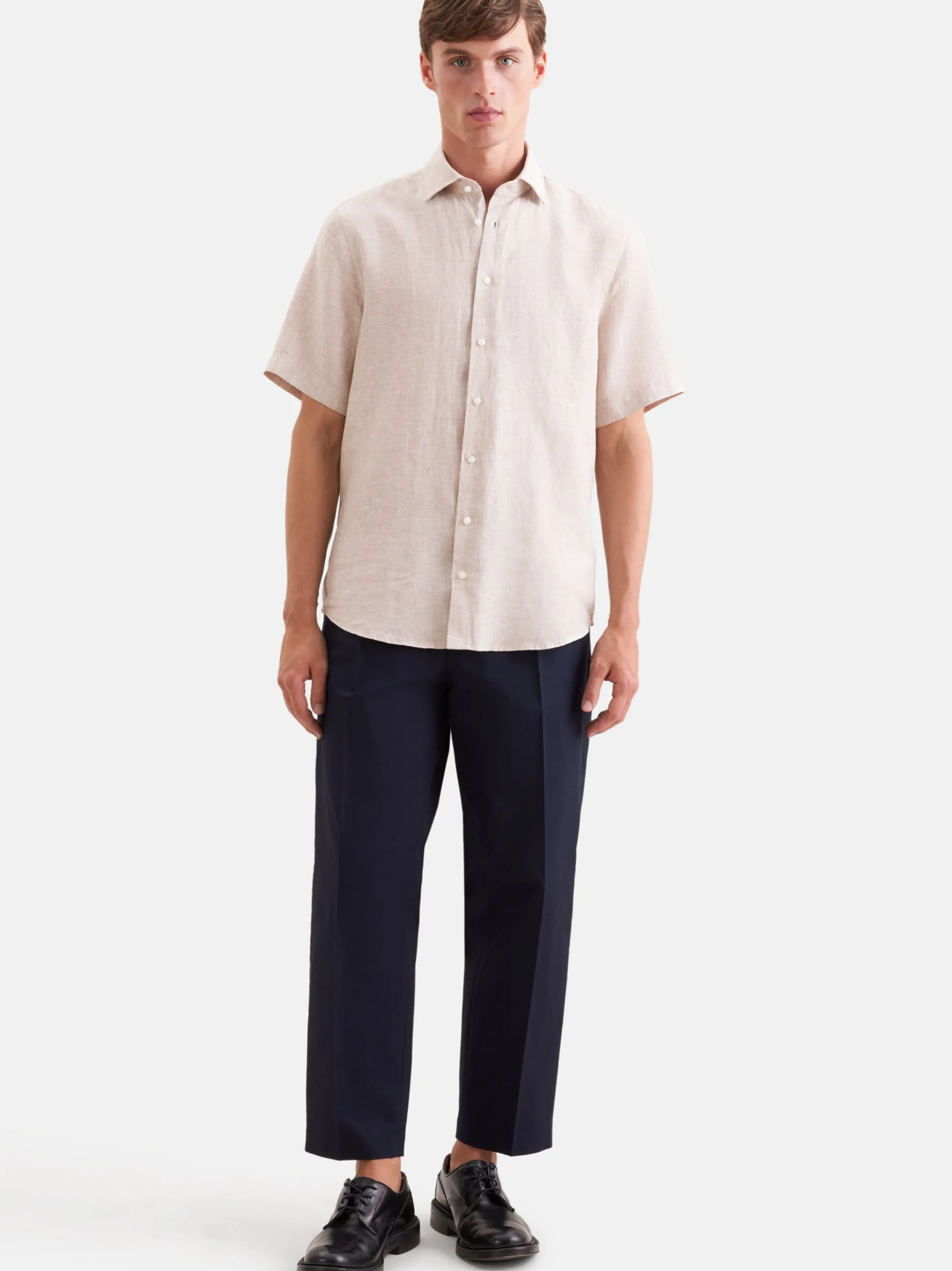 Seidensticker Herren Leinenhemd - Shaped Fit in beige