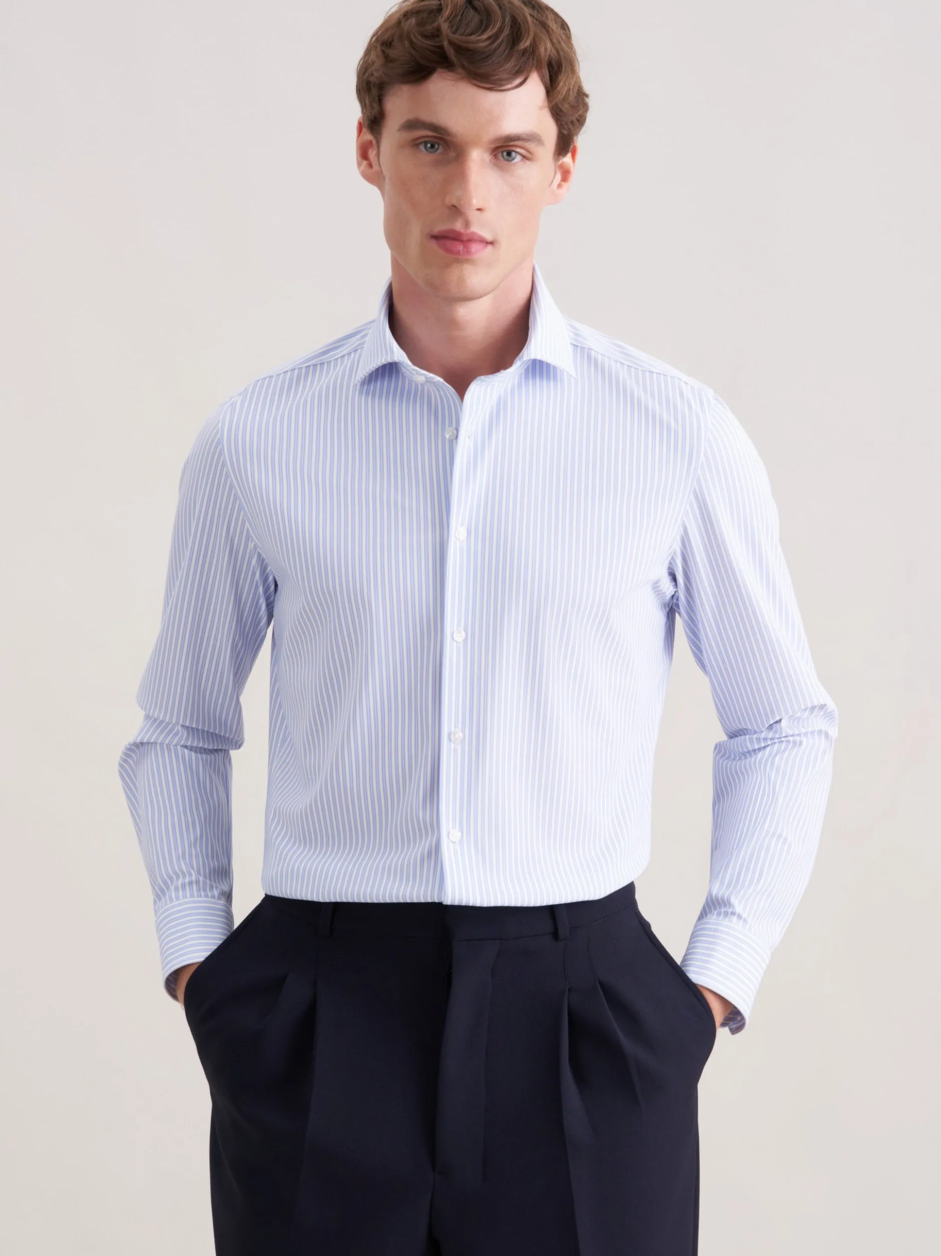 Seidensticker Herren Performance-Hemd - Slim Fit in blau