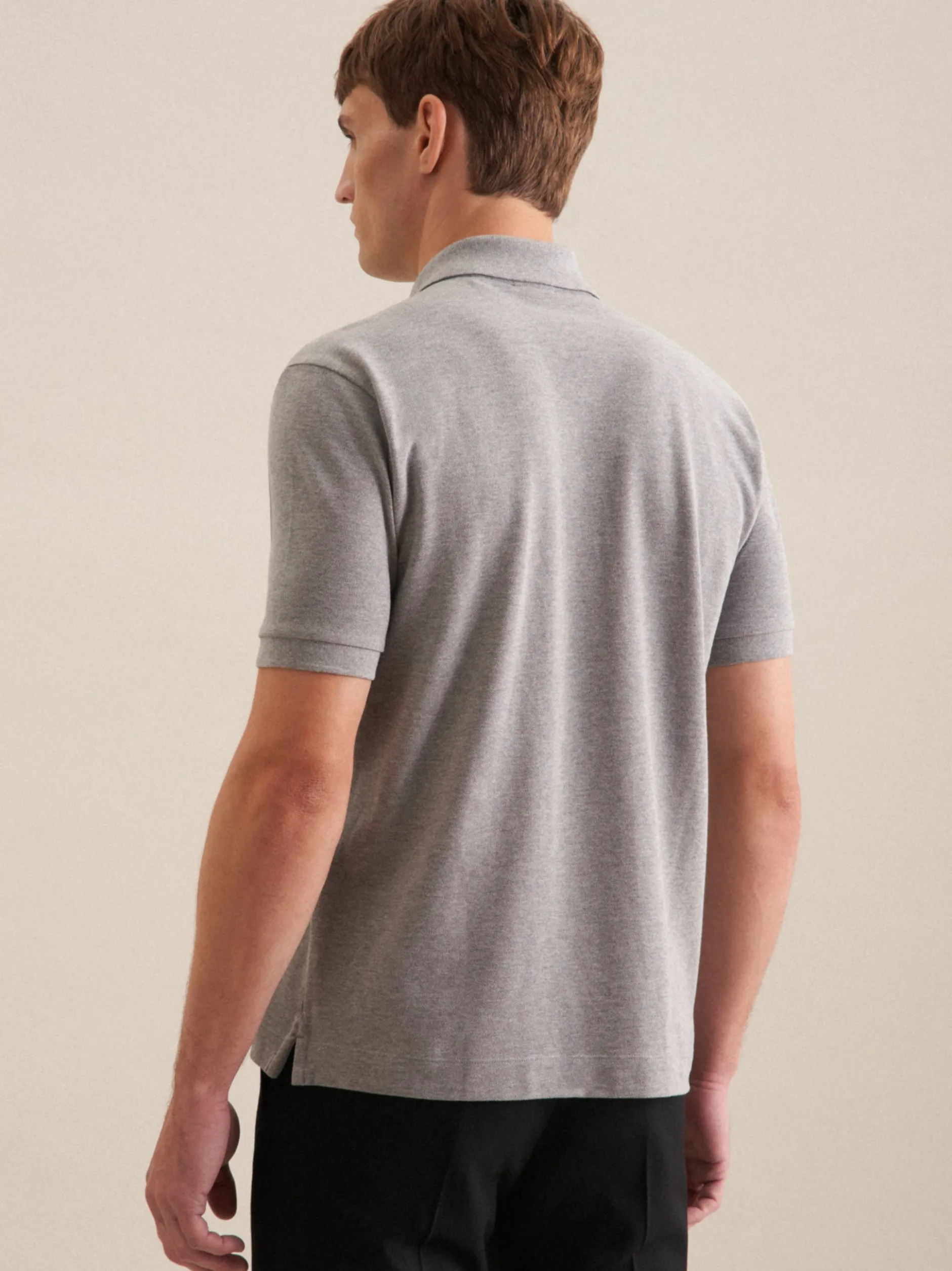 Seidensticker Herren Polo - Regular Fit in grau
