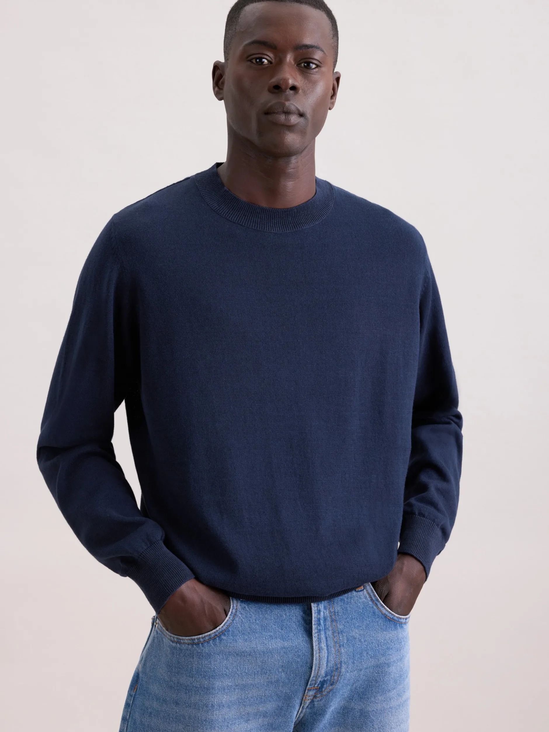 Seidensticker Herren Pullover - Regular Fit in blau