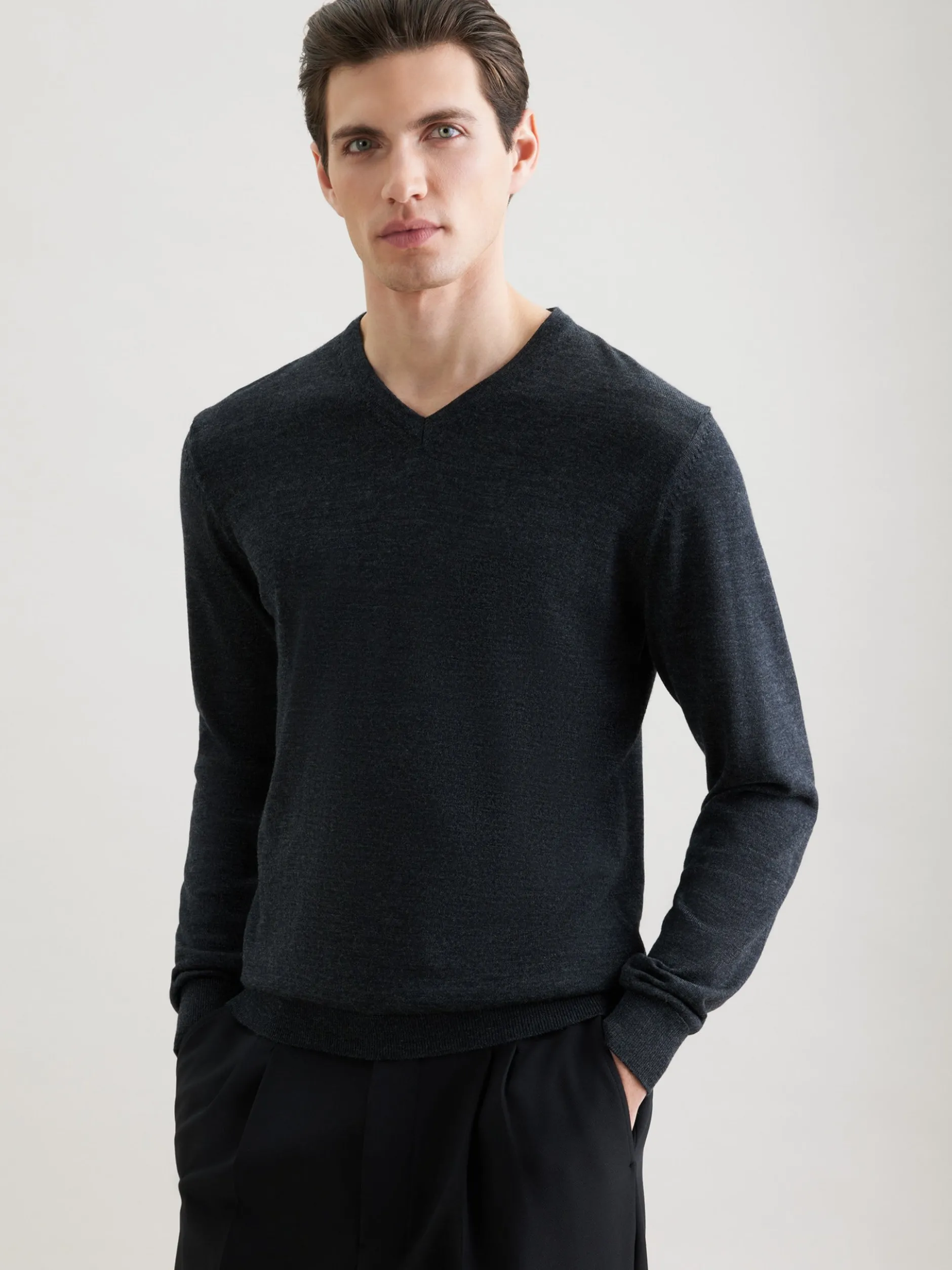 Seidensticker Herren Pullover - Regular Fit in melange