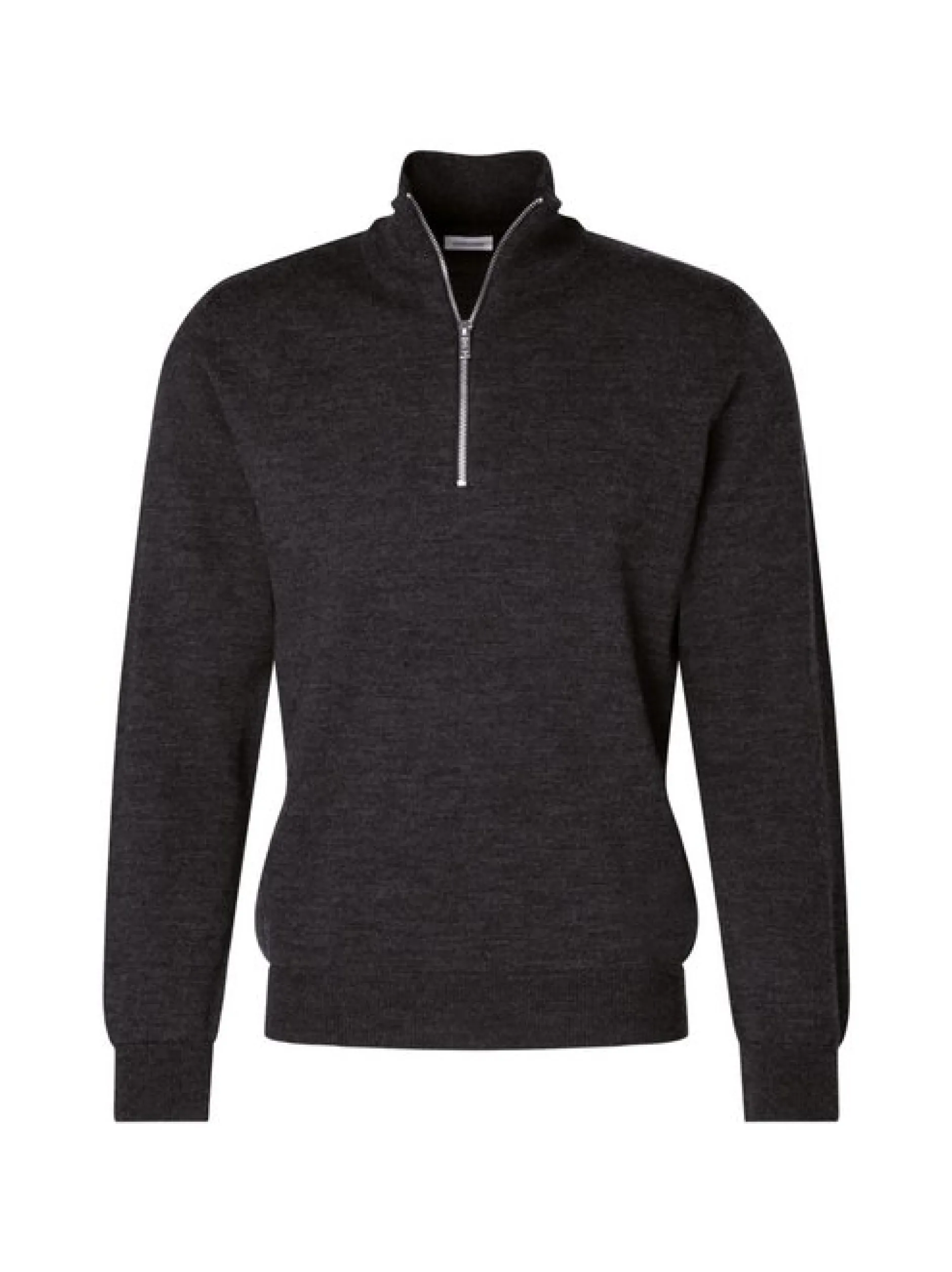 Seidensticker Herren Quarter Zip - Regular Fit in melange