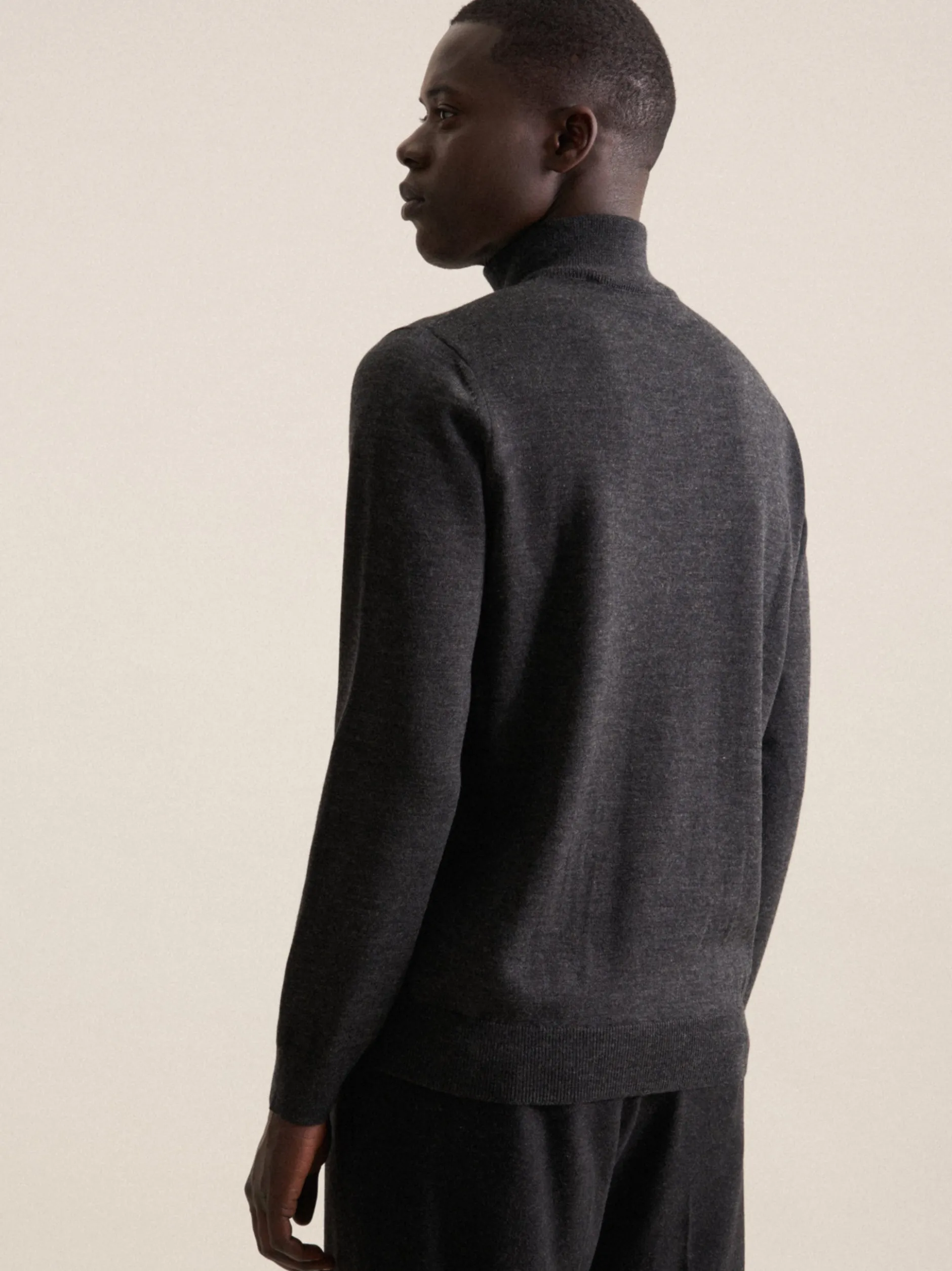 Seidensticker Herren Quarter Zip - Regular Fit in melange