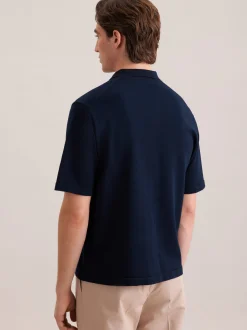 Seidensticker Herren Strick Resort Hemd - Regular Fit in blau