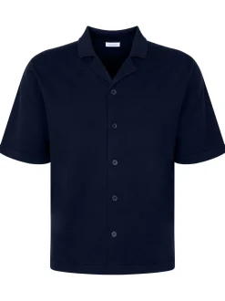 Seidensticker Herren Strick Resort Hemd - Regular Fit in blau