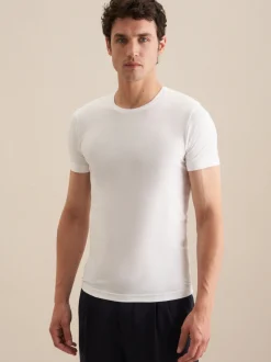 Seidensticker Herren T-Shirt - Regular Fit in weiß