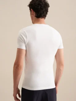 Seidensticker Herren T-Shirt - Regular Fit in weiß