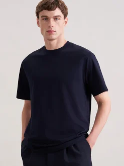 Seidensticker Herren T-Shirt - Regular Fit in marine