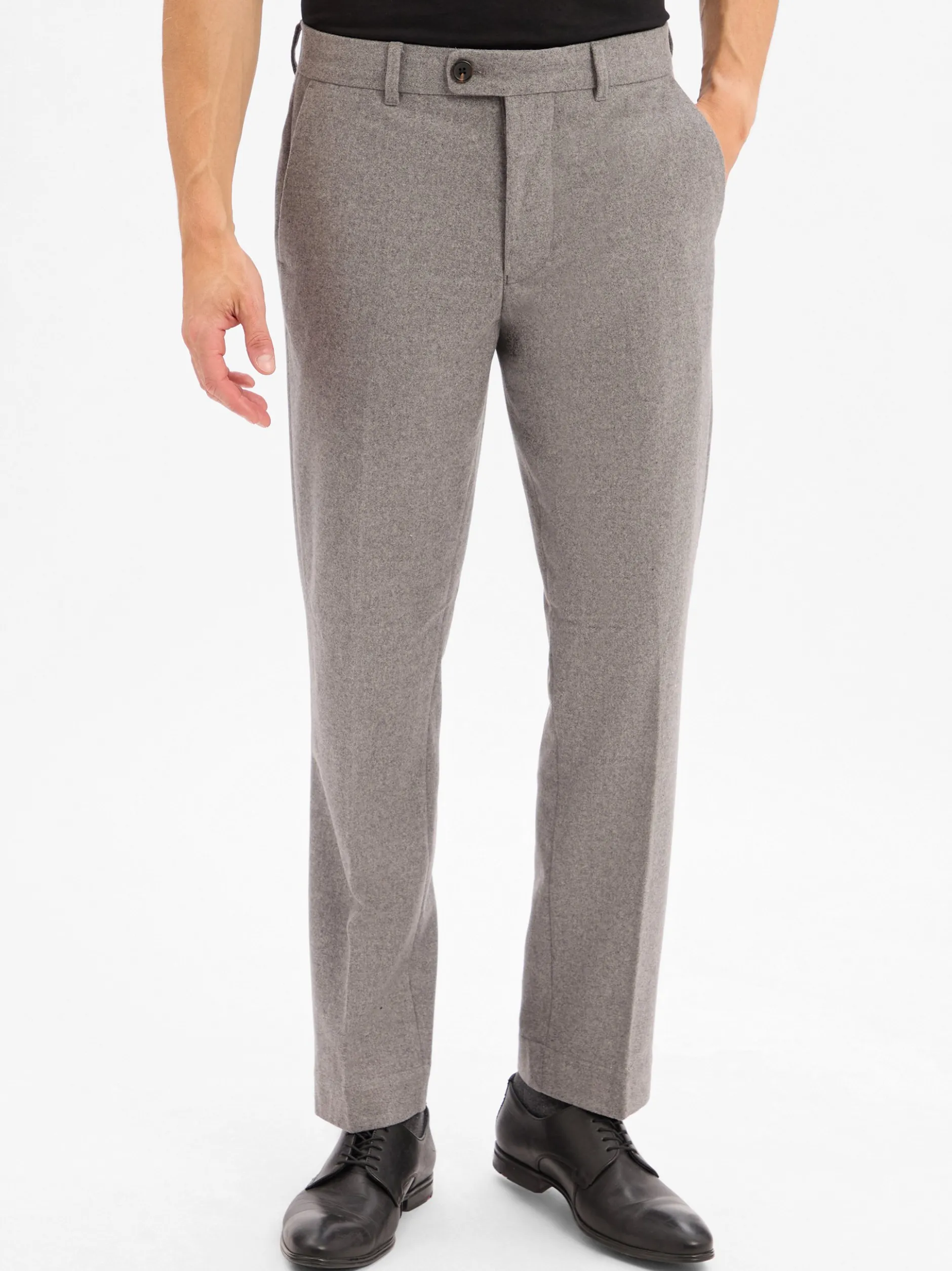 Selected Herren Wollhose in grau - Länge: lang