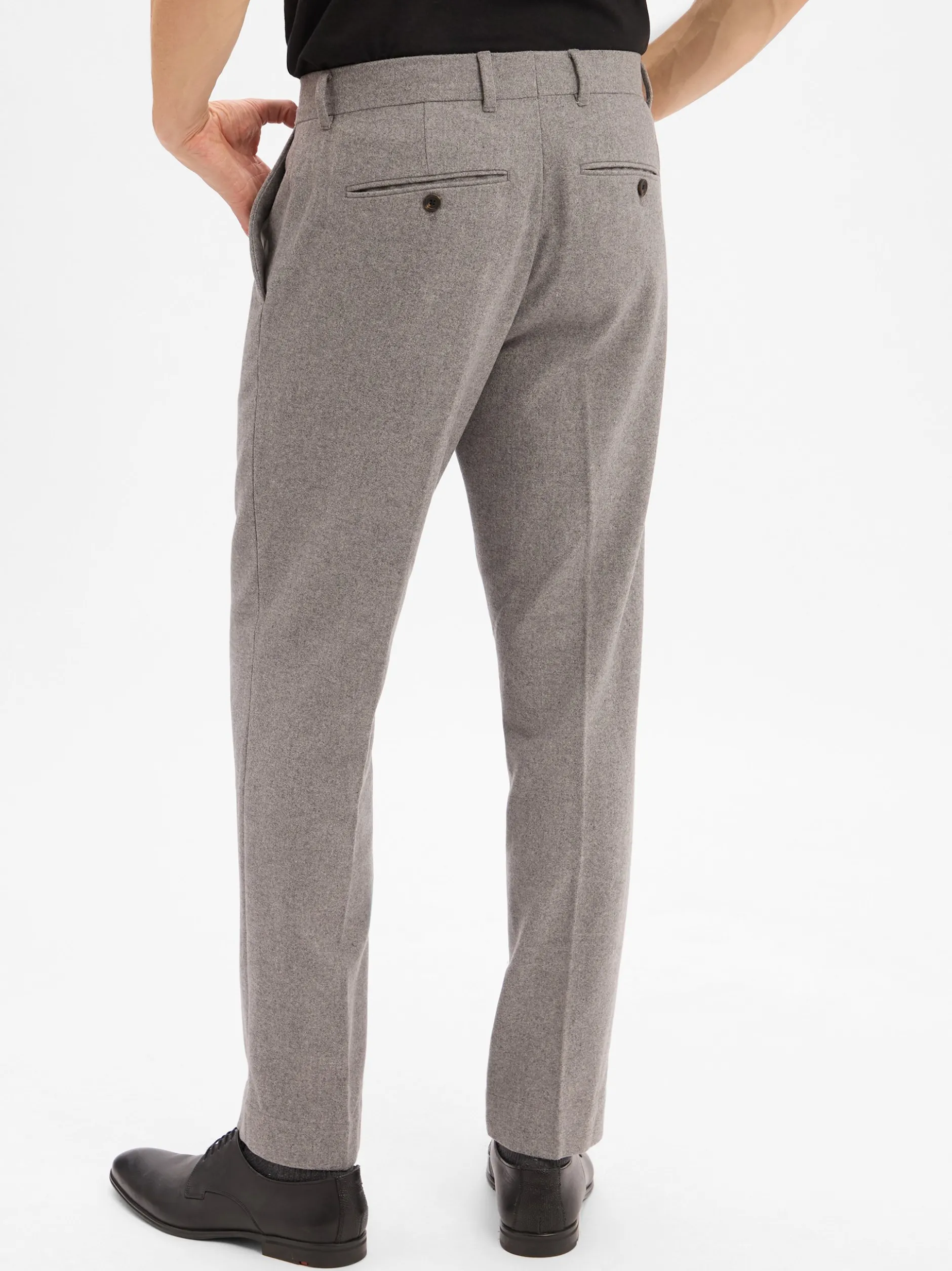 Selected Herren Wollhose in grau - Länge: lang
