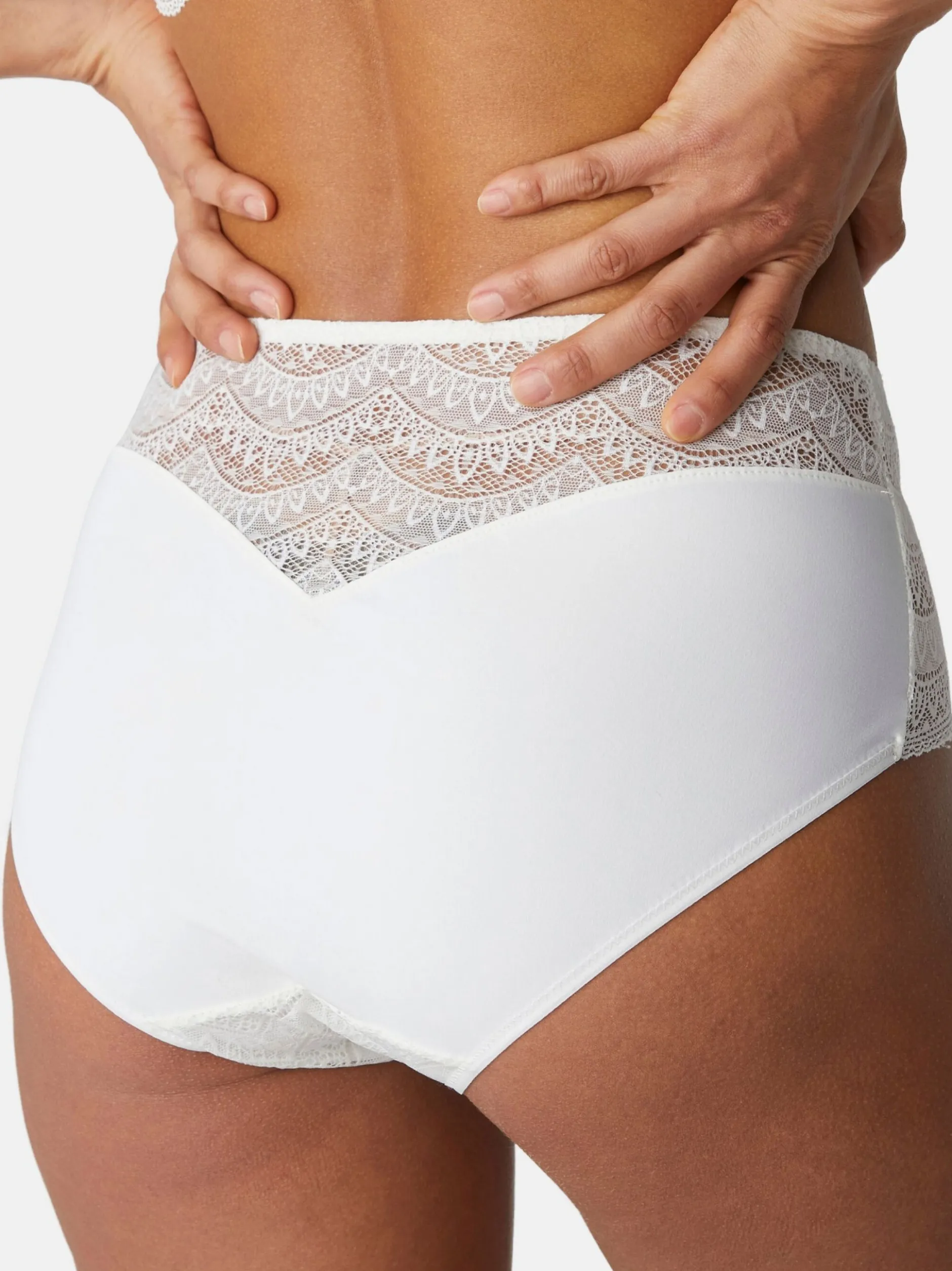 Simone Perele Damen Taillen Slip - Karma in beige weiß