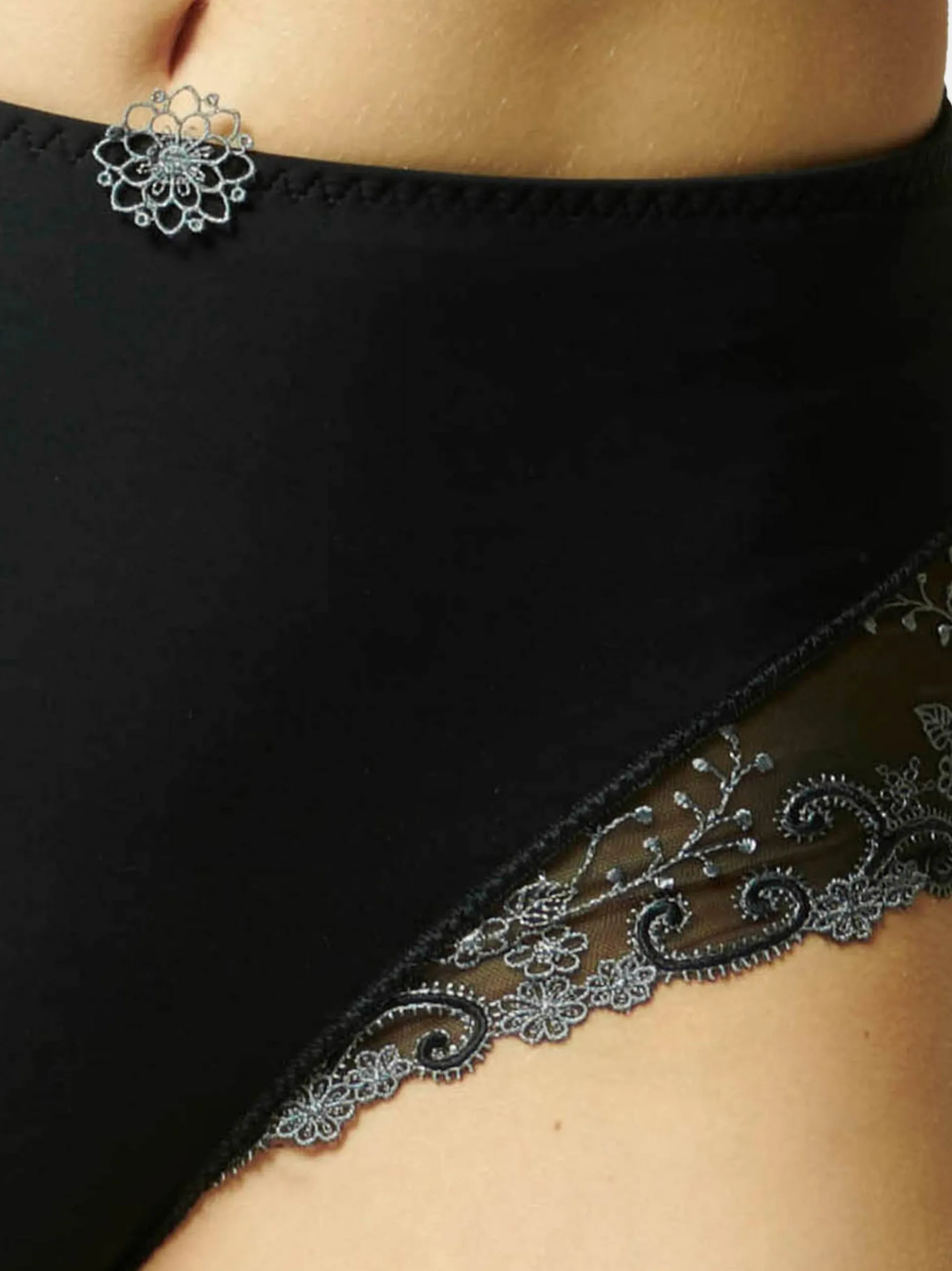 Simone Perele Damen Taillen Slip - Délice in schwarz